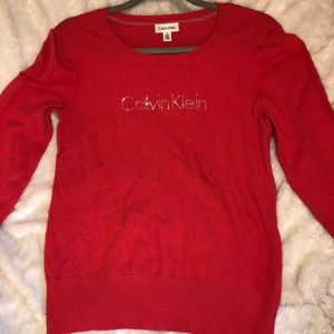 Coral Calvin Klein sweater